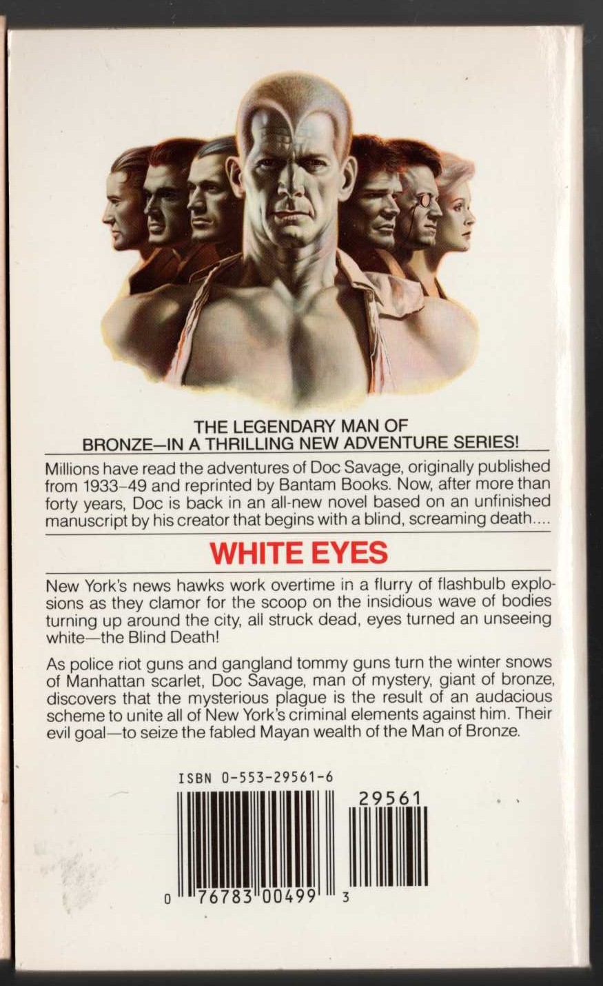 Kenneth Robeson  DOC SAVAGE: WHITE EYES magnified rear book cover image