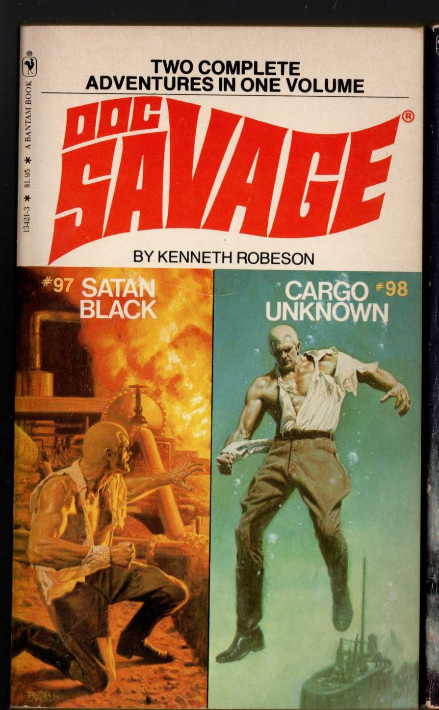 Kenneth Robeson  DOC SAVAGE: SATAN BLACK and CARGO UNKNOWN front book cover image