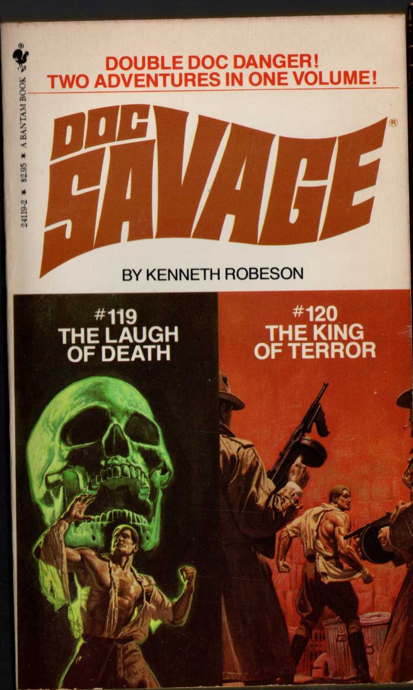 Kenneth Robeson  DOC SAVAGE: THE LAUGH OF DEATH and THE KING OF TERROR front book cover image