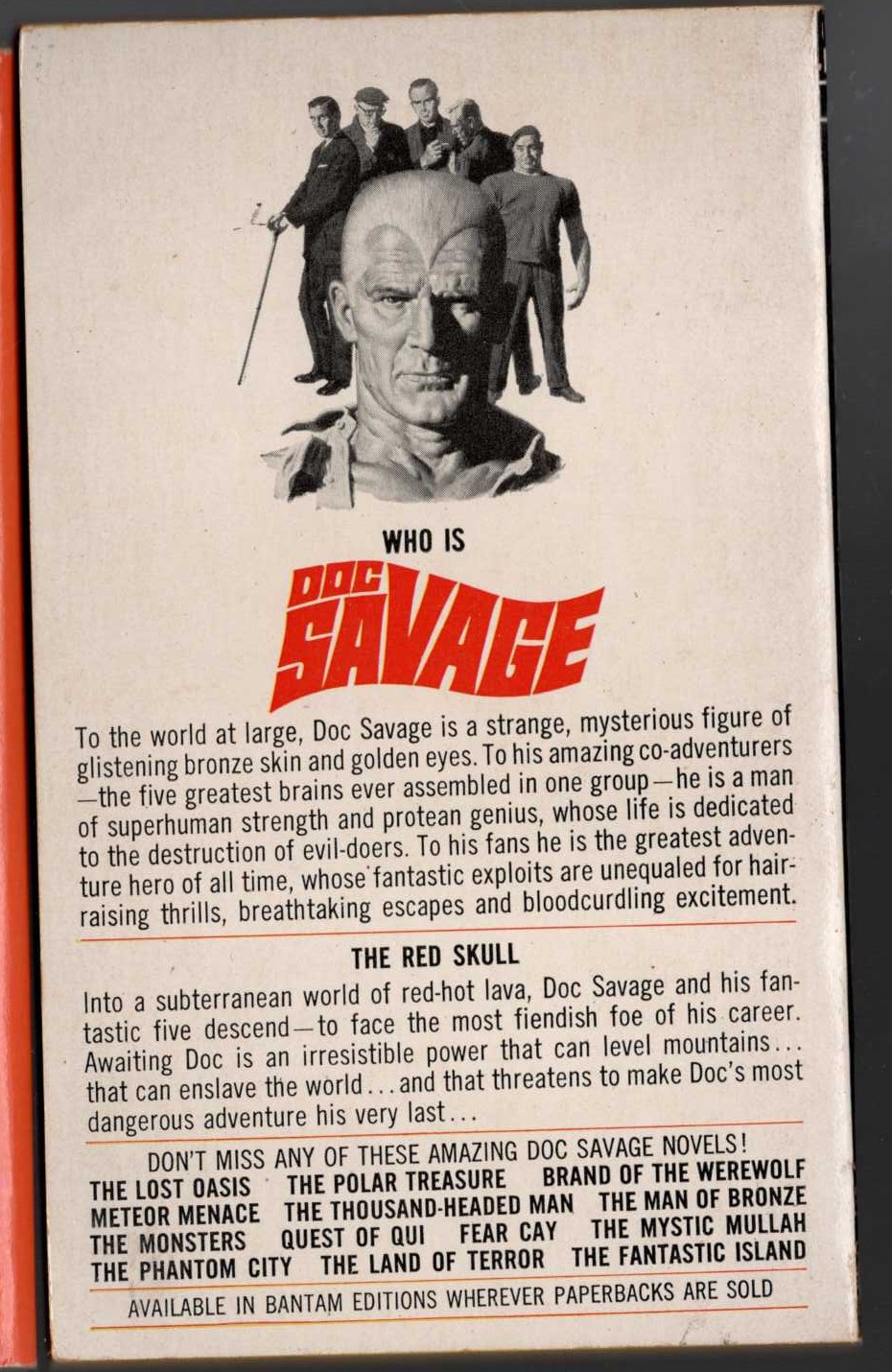 Kenneth Robeson  DOC SAVAGE: THE RED SKULL magnified rear book cover image