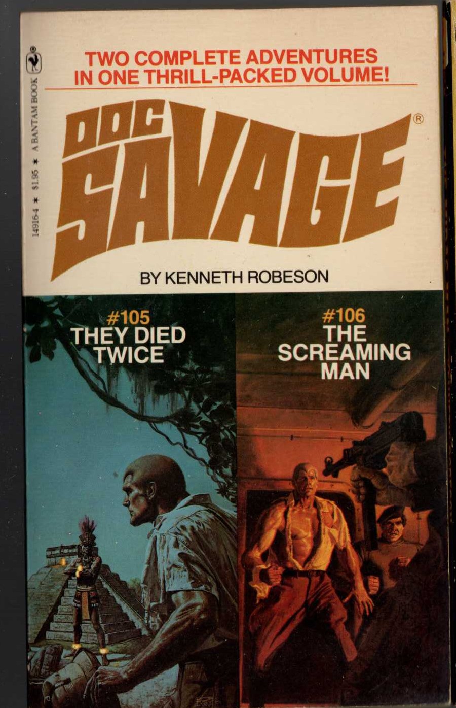 Kenneth Robeson  DOC SAVAGE: THEY DIED TWICE and THE SCREAMING MAN front book cover image