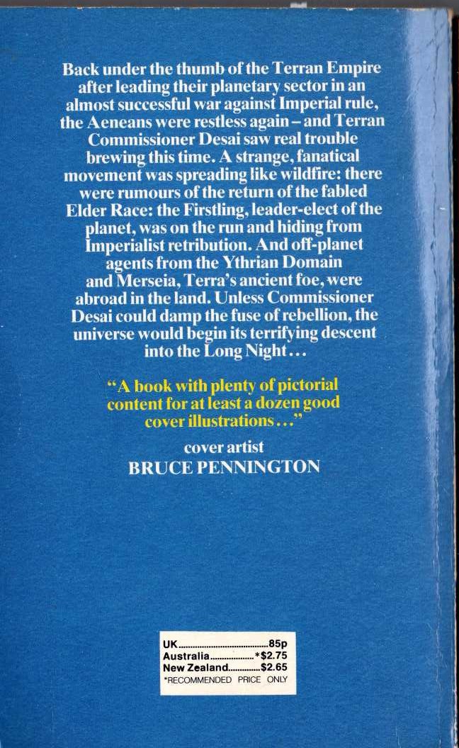 Poul Anderson  THE DAY OF THEIR RETURN magnified rear book cover image