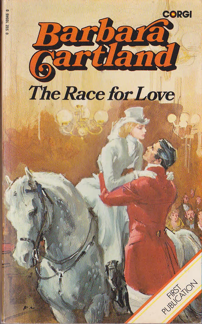 Barbara Cartland  THE RACE FOR LOVE front book cover image