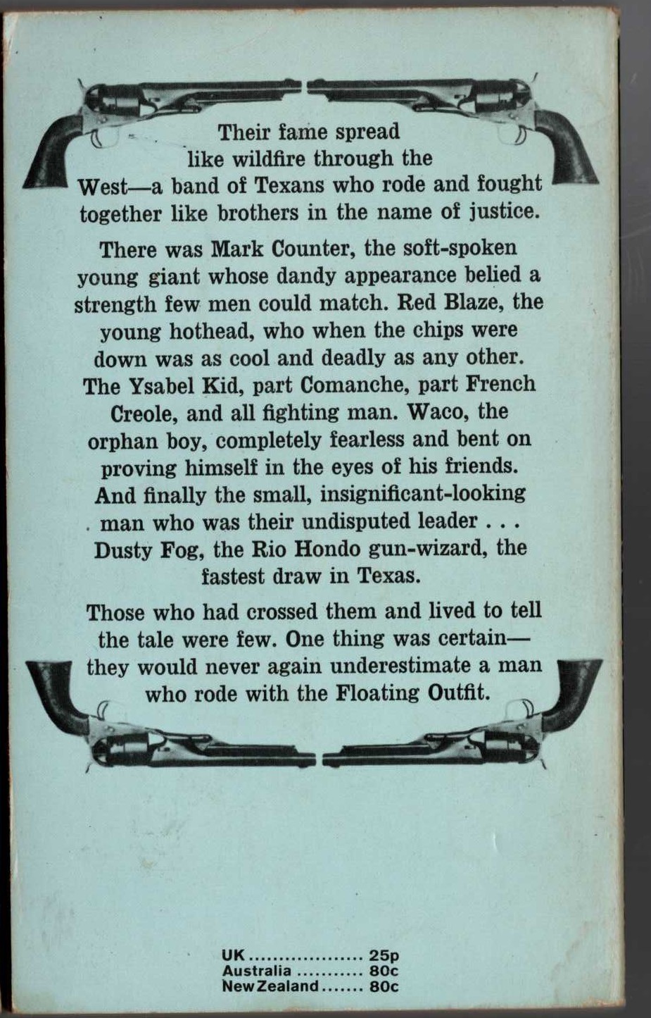 J.T. Edson  THE HARD RIDERS magnified rear book cover image