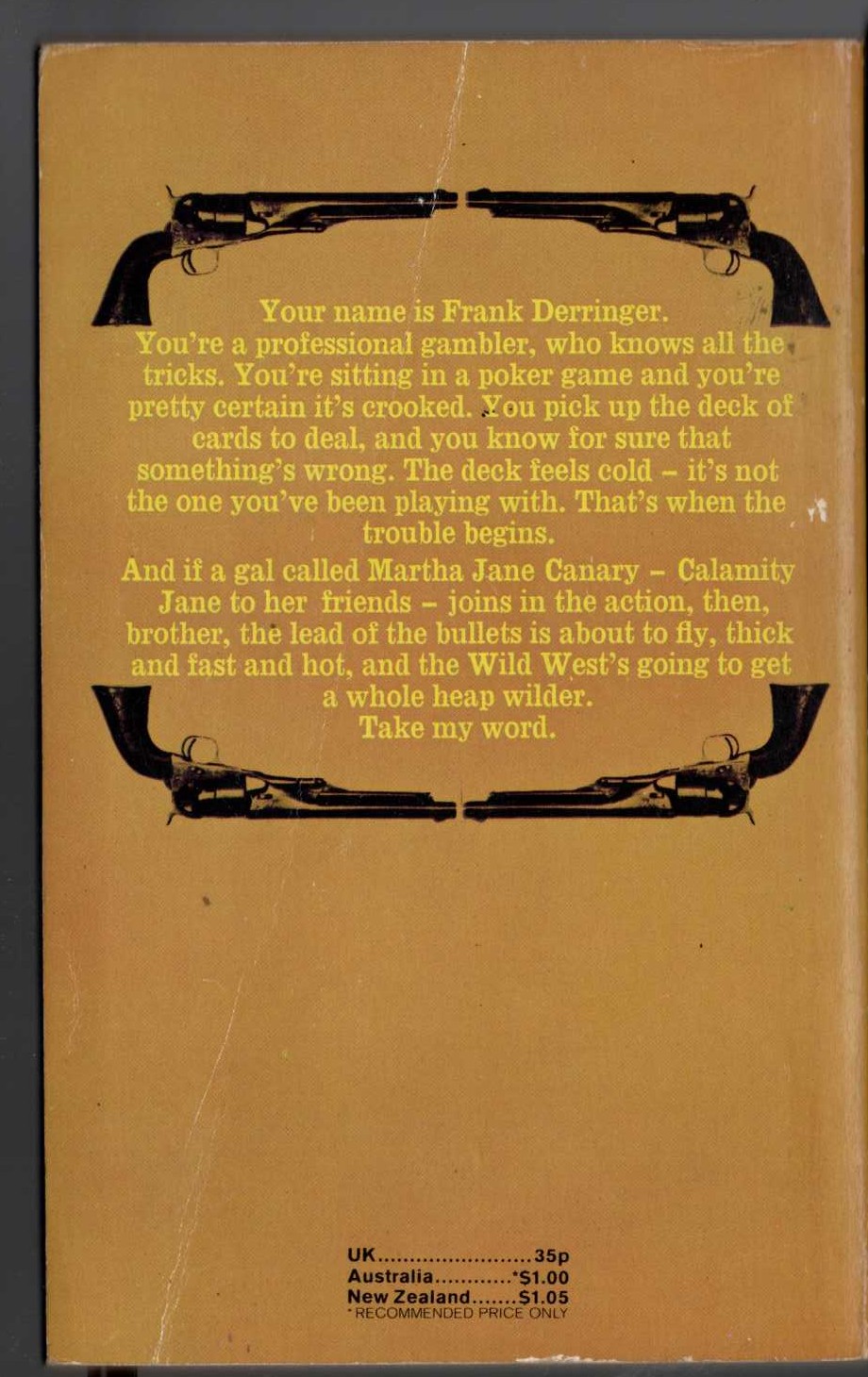 J.T. Edson  COLD DECK, HOT LEAD magnified rear book cover image