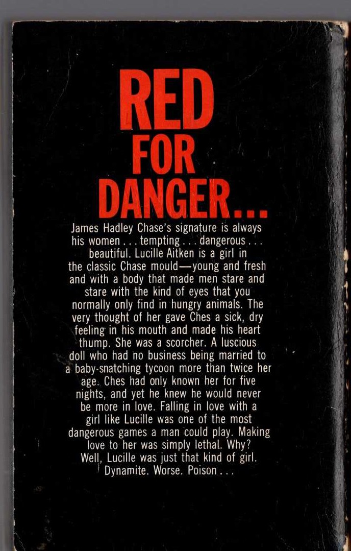 James Hadley Chase  HIT AND RUN magnified rear book cover image