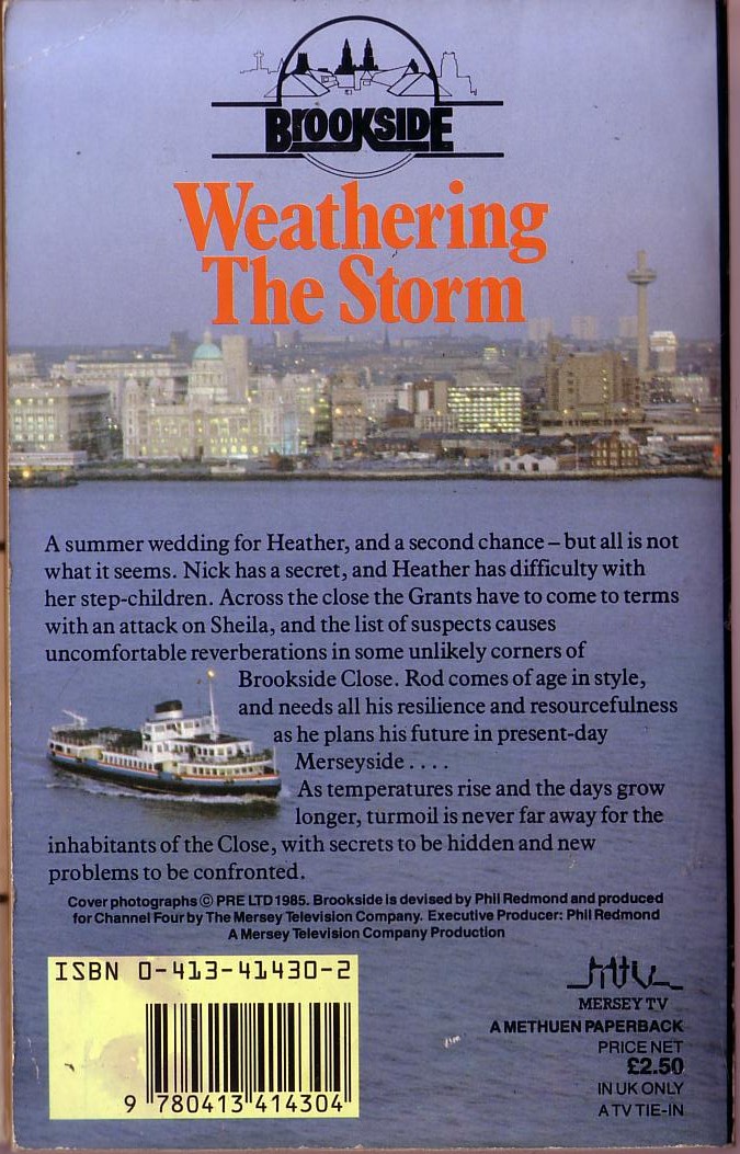 Kathleen Potter  BROOKSIDE (2): Weathering The Storm magnified rear book cover image