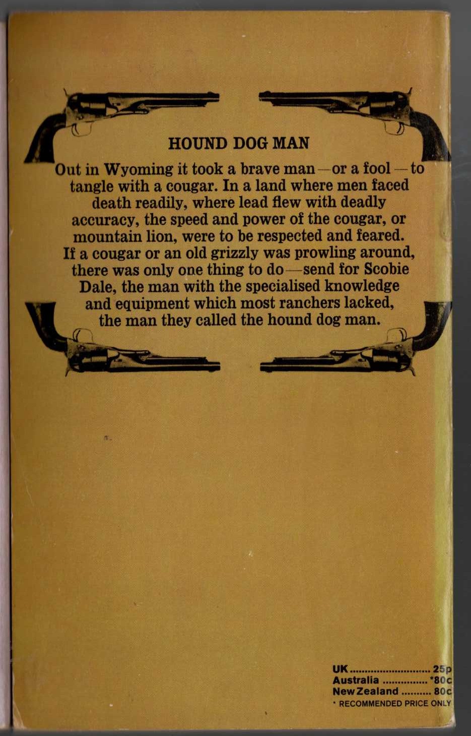 J.T. Edson  HOUND DOG MAN magnified rear book cover image