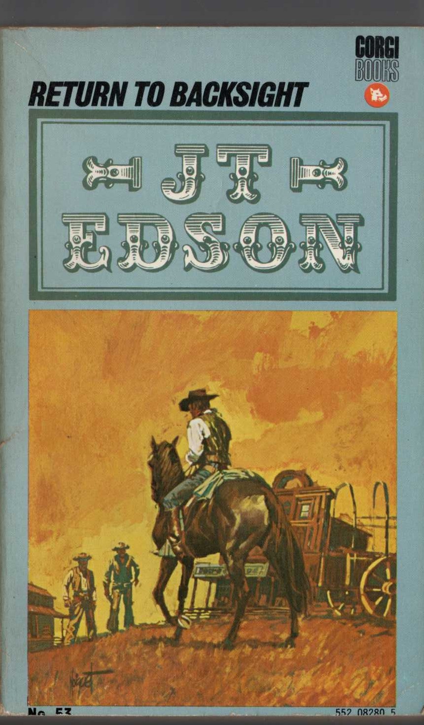 J.T. Edson  RETURN TO BACKSIGHT front book cover image