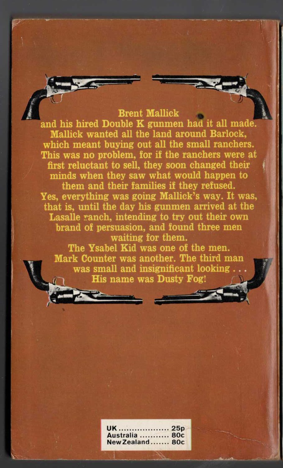 J.T. Edson  TRIGGER FAST magnified rear book cover image