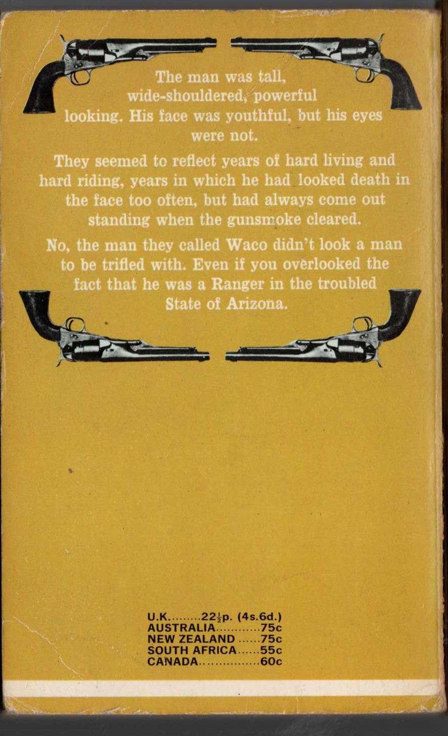 J.T. Edson  ARIZONA RANGER magnified rear book cover image