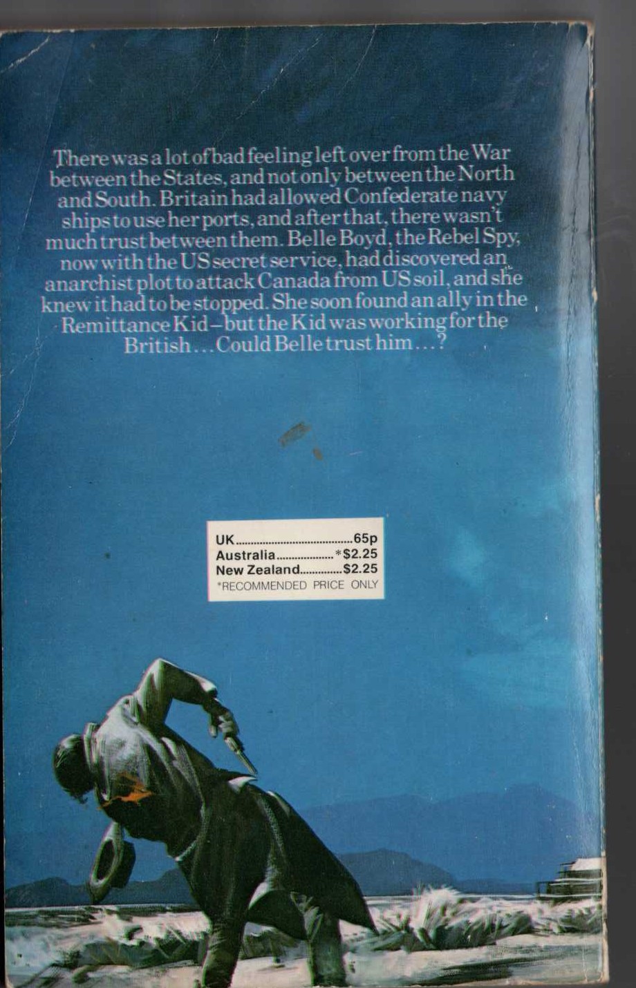 J.T. Edson  THE REMITTANCE KID magnified rear book cover image