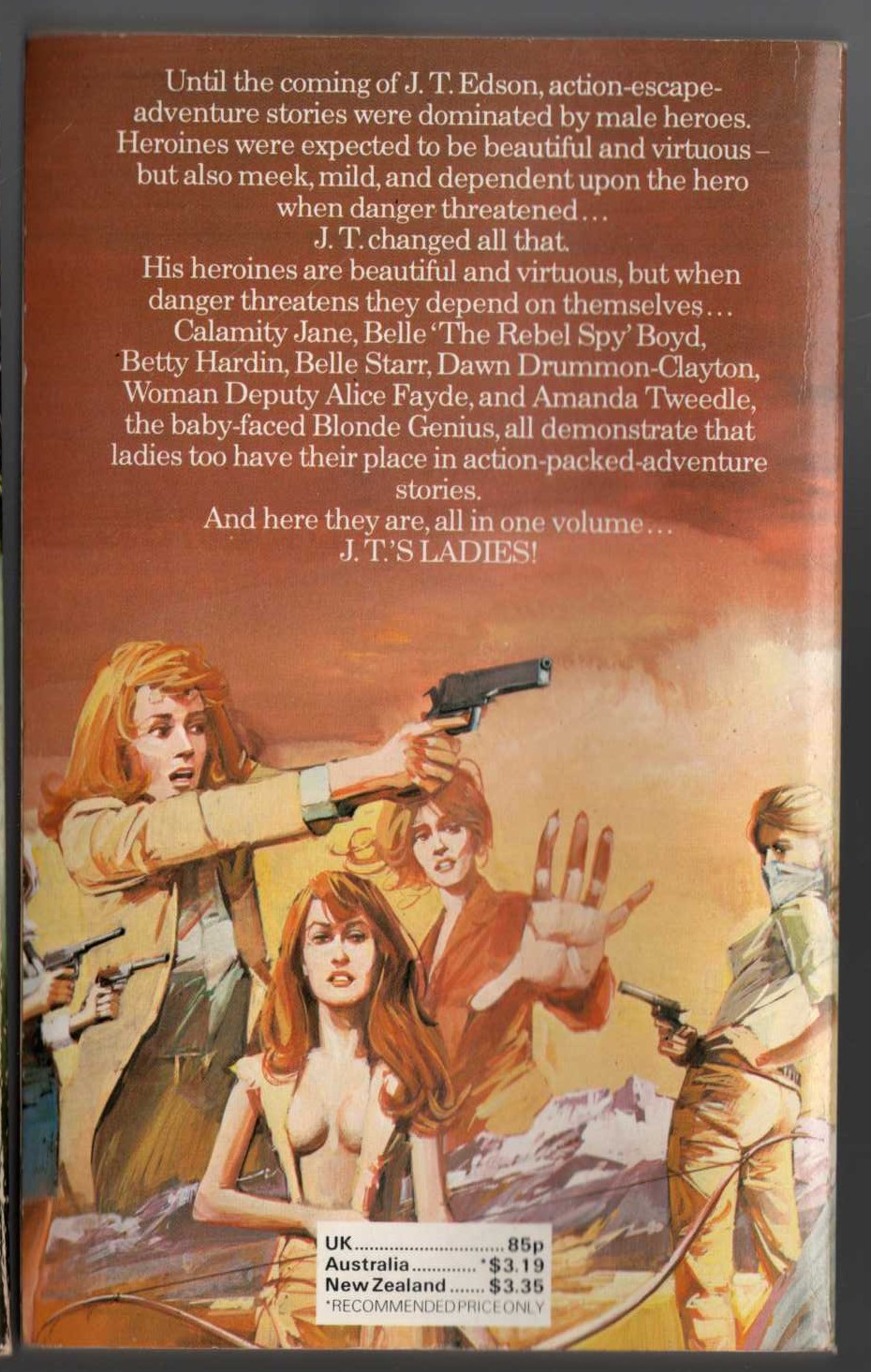 J.T. Edson  J.T.'s LADIES magnified rear book cover image