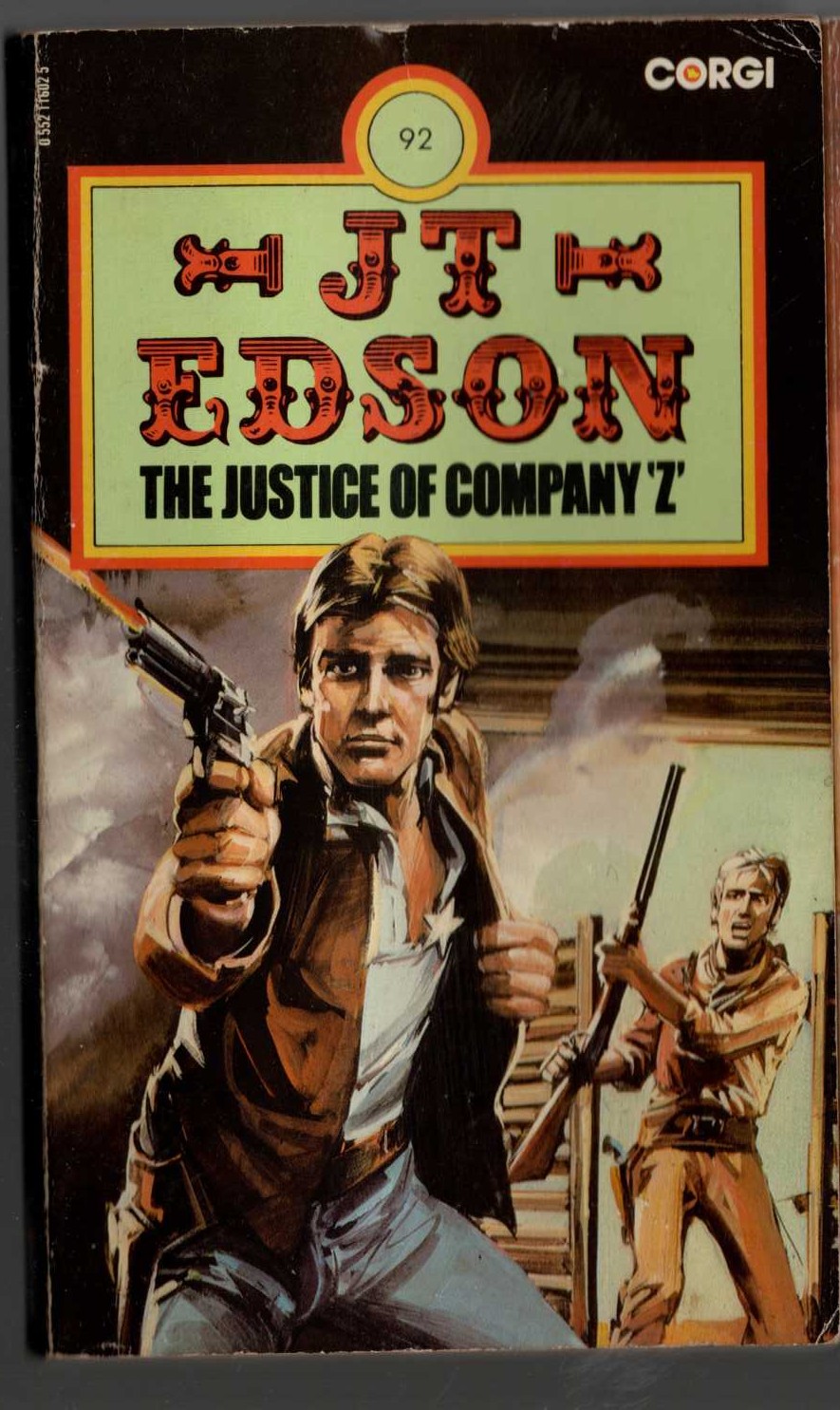 J.T. Edson  THE JUSTICE OF COMPANY 'Z' front book cover image