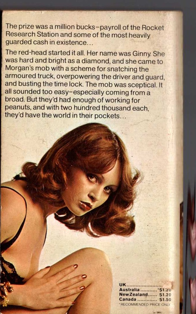 James Hadley Chase  THE WORLD IN MY POCKET magnified rear book cover image