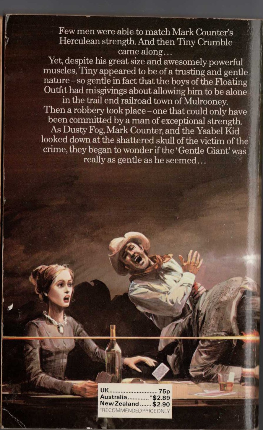 J.T. Edson  THE FORTUNE HUNTERS magnified rear book cover image