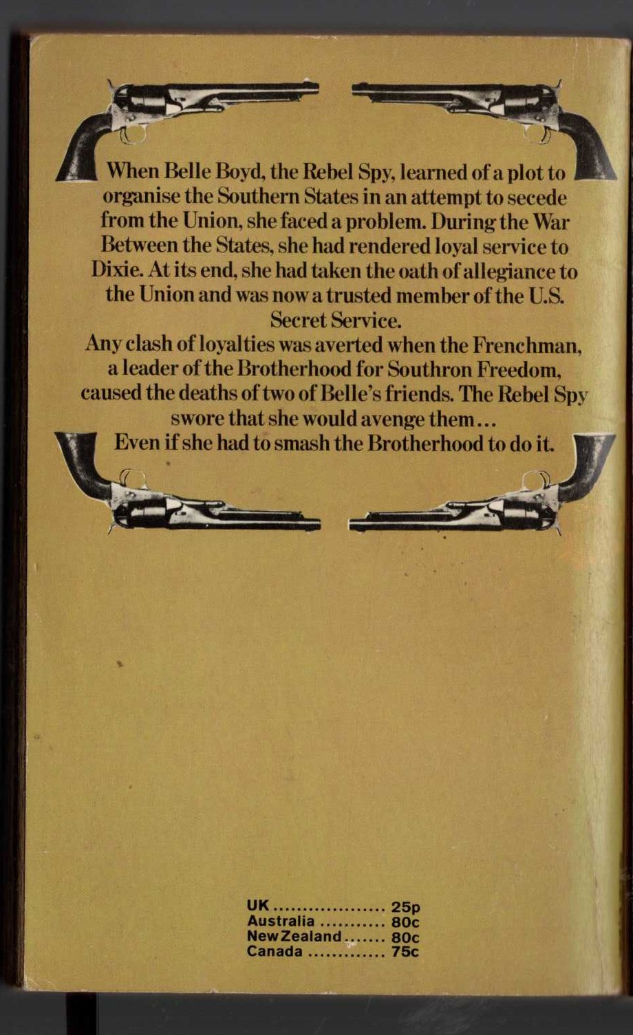 J.T. Edson  TO ARMS! TO ARMS IN DIXIE! magnified rear book cover image