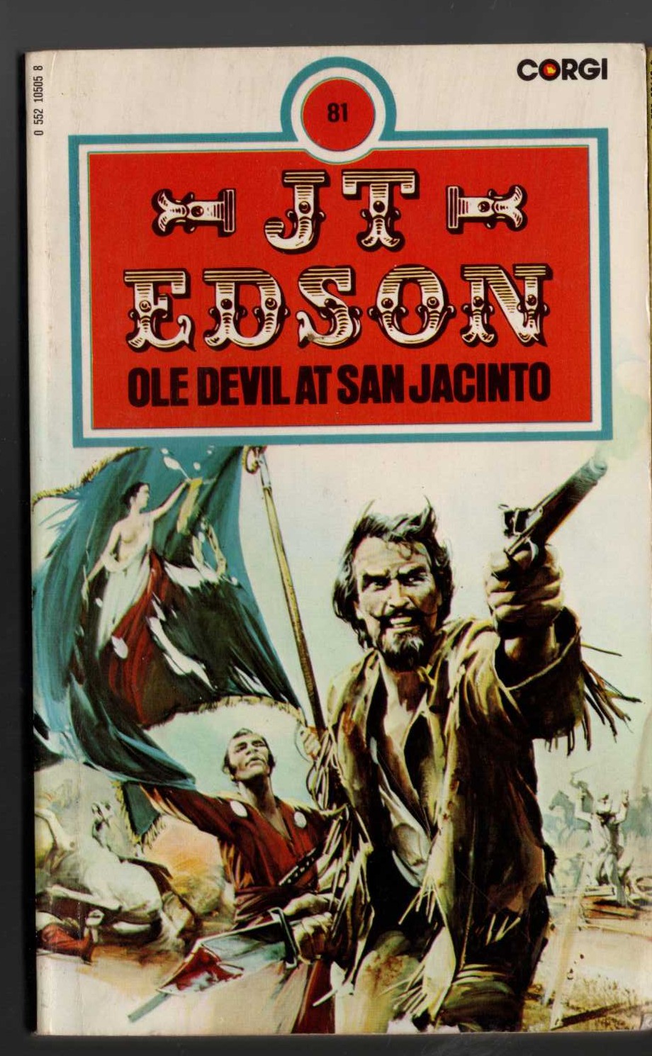 J.T. Edson  OLE DEVIL AT SAN JACINTO front book cover image