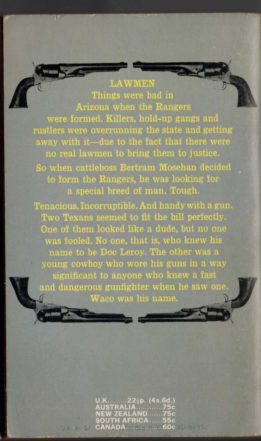 J.T. Edson  SAGEBRUSH SLEUTH magnified rear book cover image