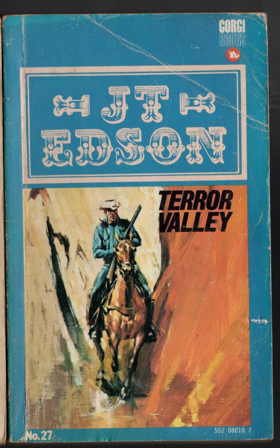 J.T. Edson  TERROR VALLEY front book cover image