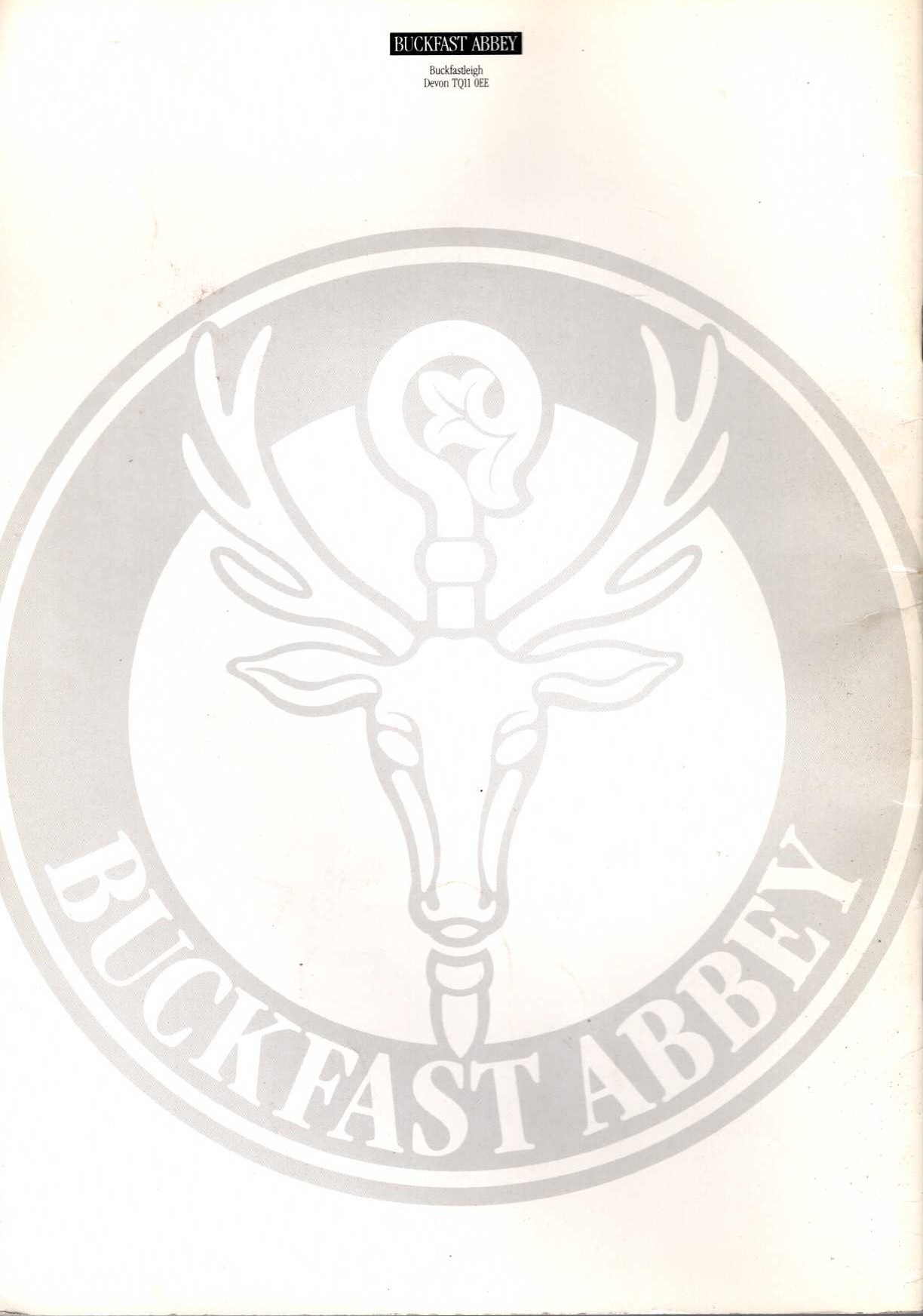 Anonymous   \ BUCKFAST ABBEY. A Guide magnified rear book cover image