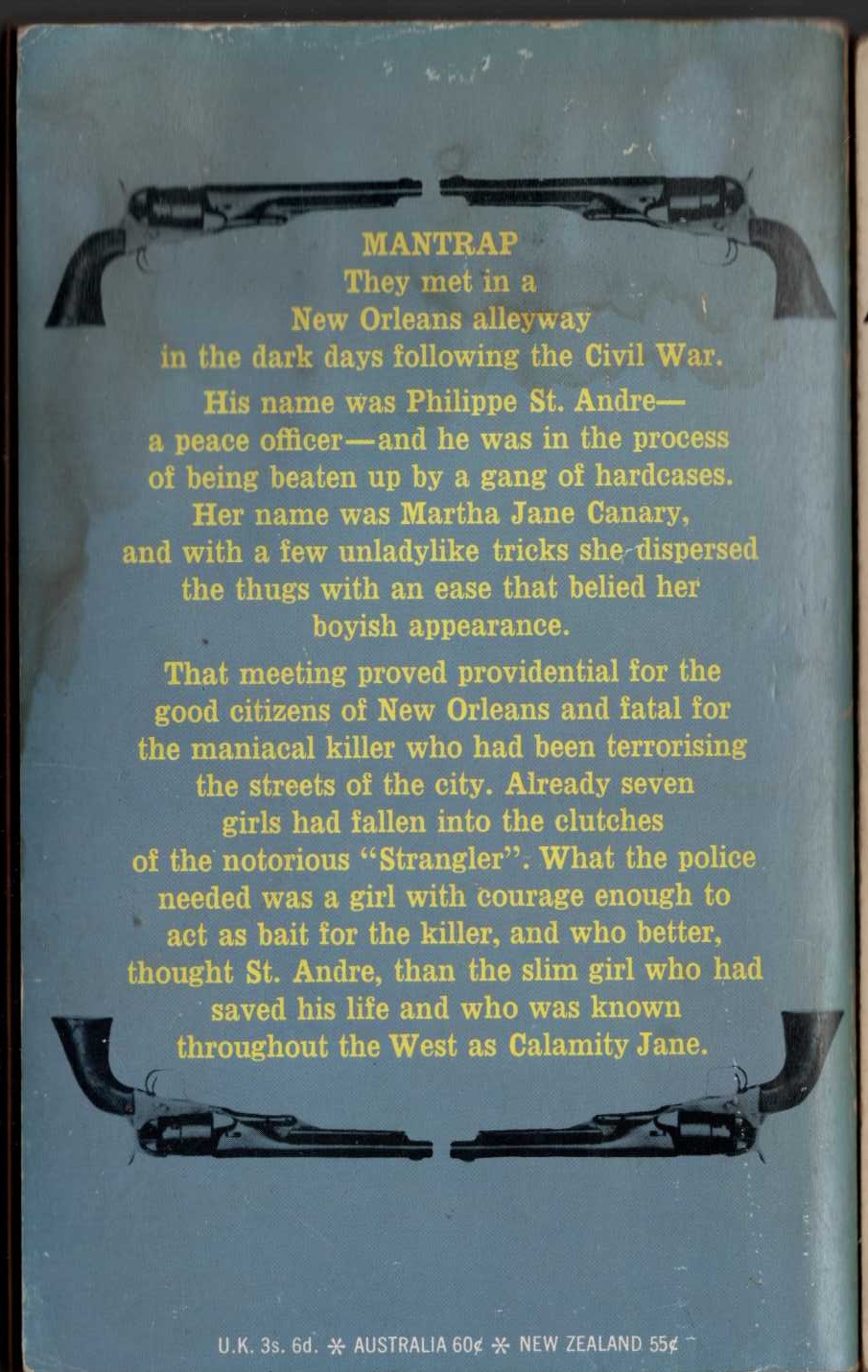 J.T. Edson  THE BULLWHIP BREED magnified rear book cover image