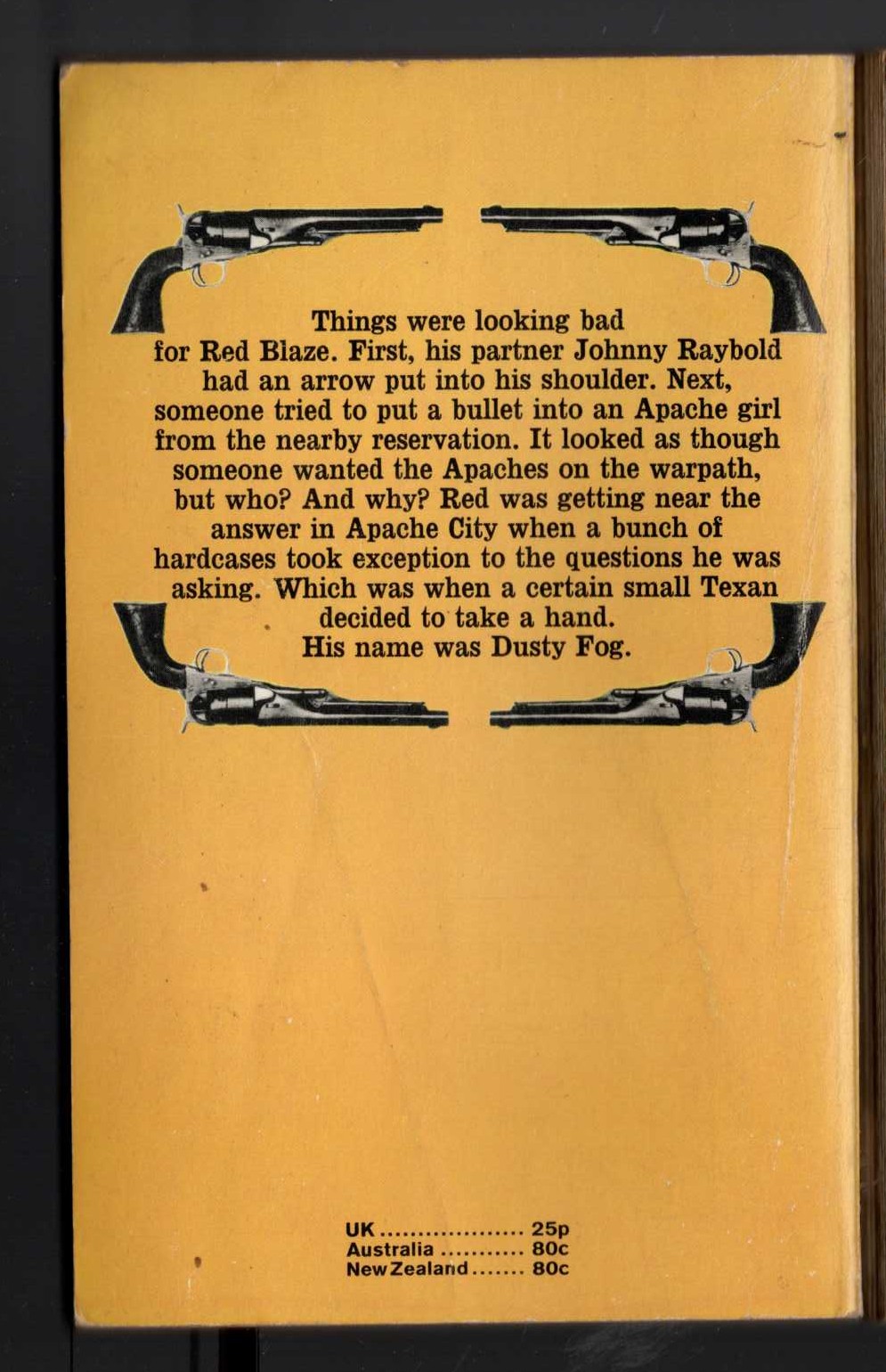 J.T. Edson  GUNSMOKE THUNDER magnified rear book cover image