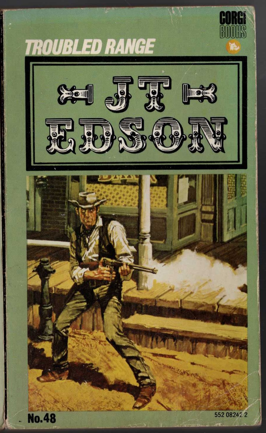 J.T. Edson  TROUBLED RANGE front book cover image