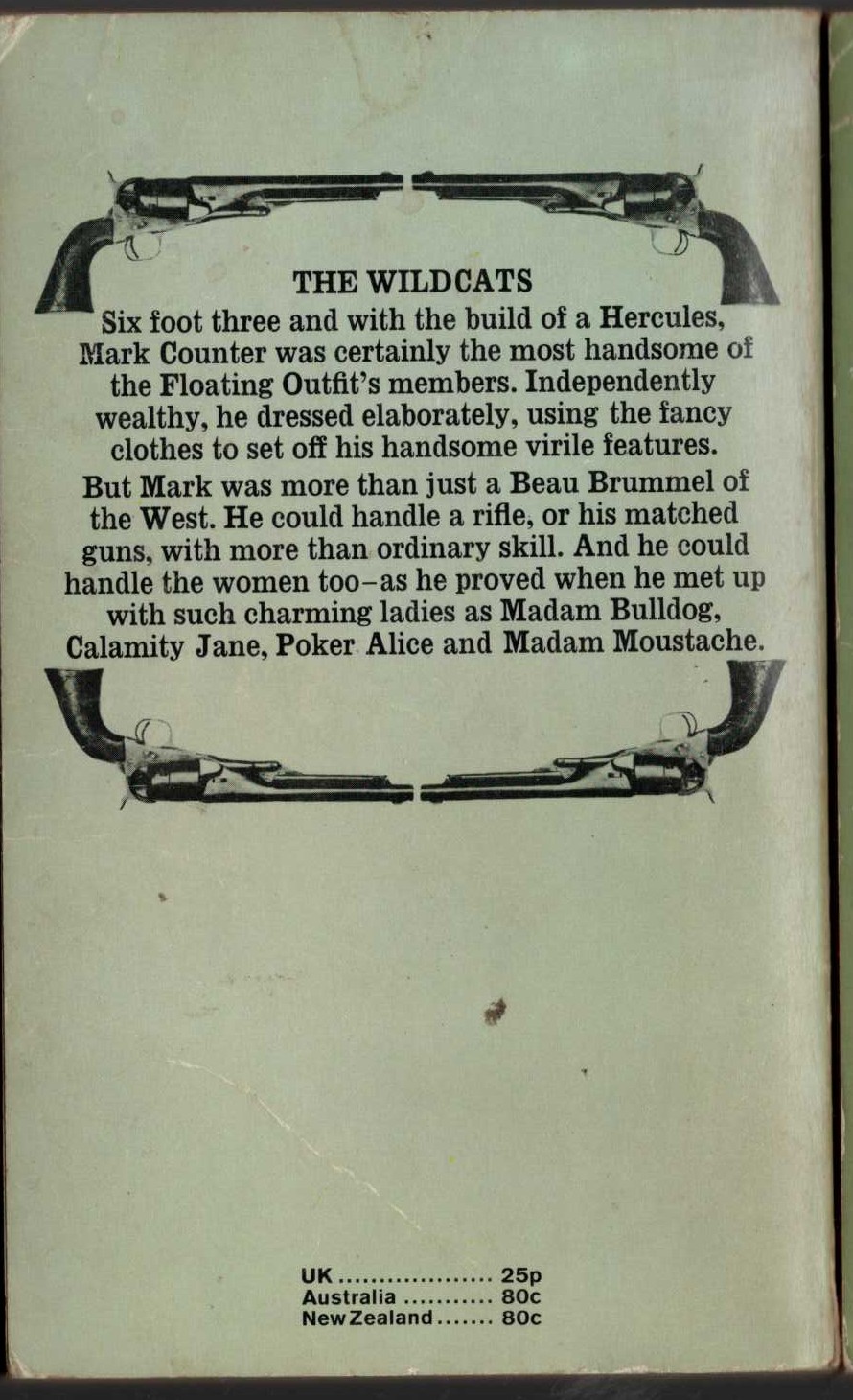 J.T. Edson  THE WILDCATS magnified rear book cover image