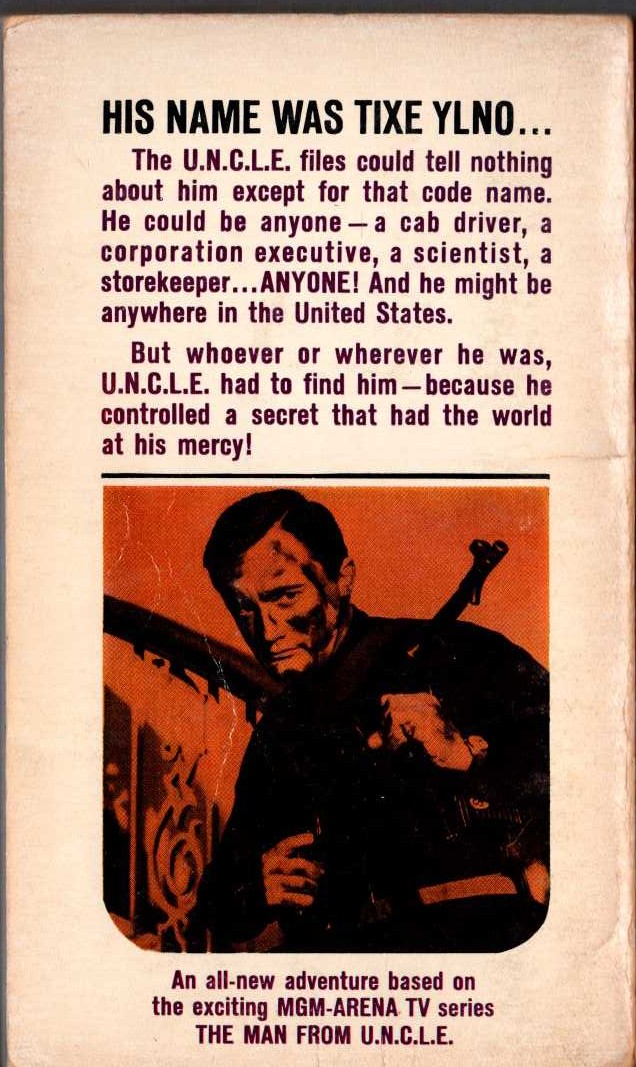 Harry Whittington  THE MAN FROM U.N.C.L.E. (2): The Doomsday Affair magnified rear book cover image