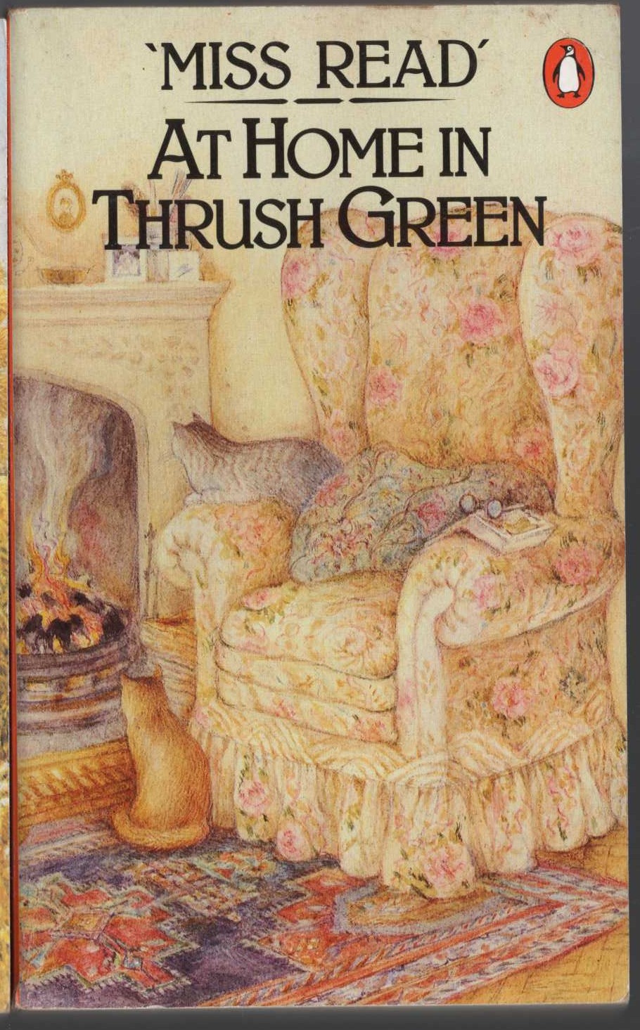 Miss Read  AT HOME IN THRUSH GREEN front book cover image