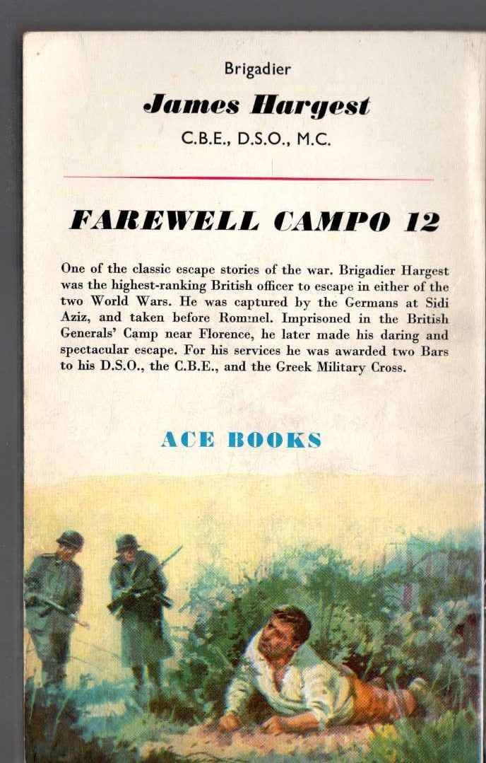 Brigadier James Hargest  FARWELL CAMPO 12 magnified rear book cover image