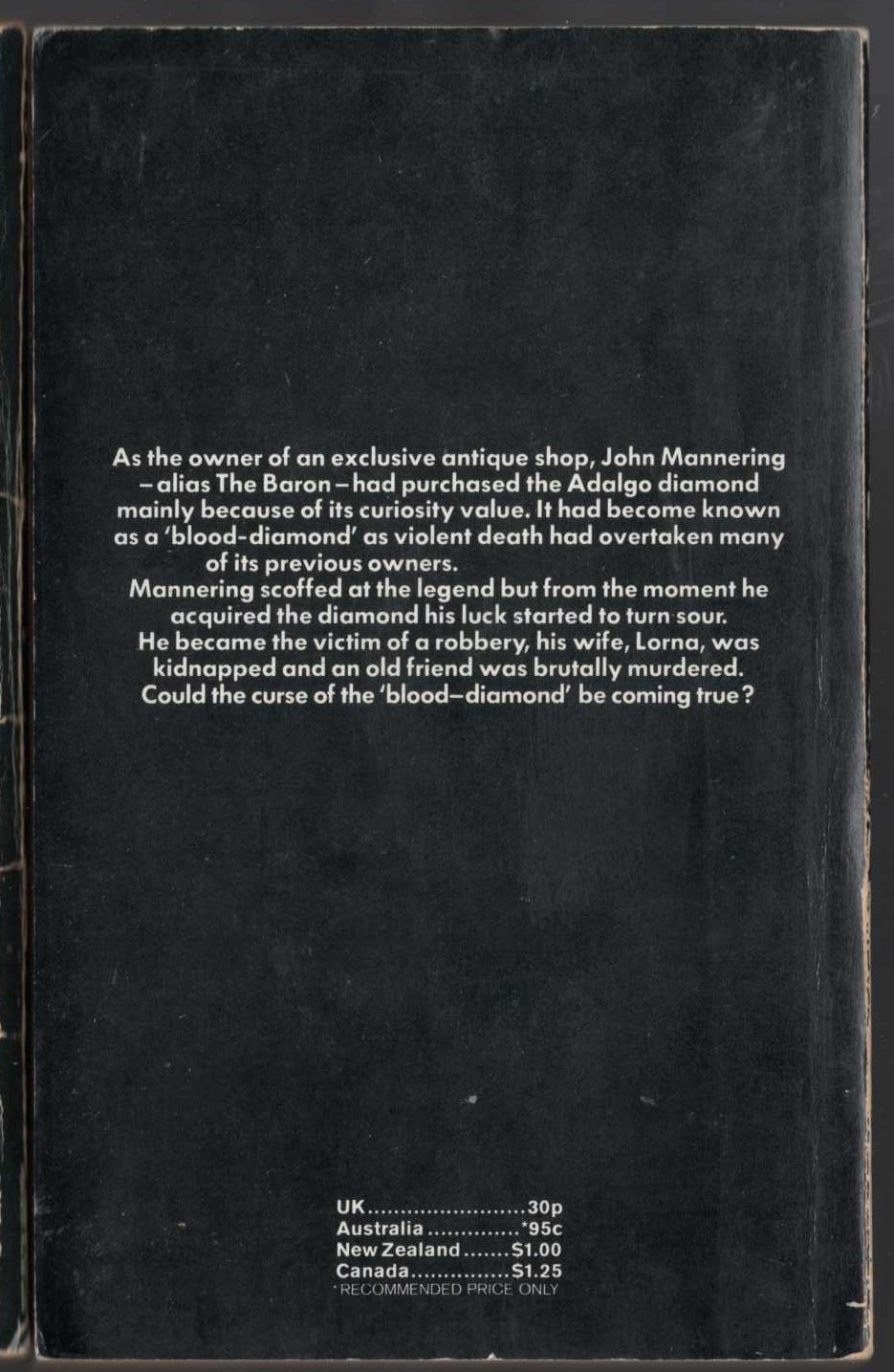 Anthony Morton  THE BAROON AND THE BEGGAR magnified rear book cover image