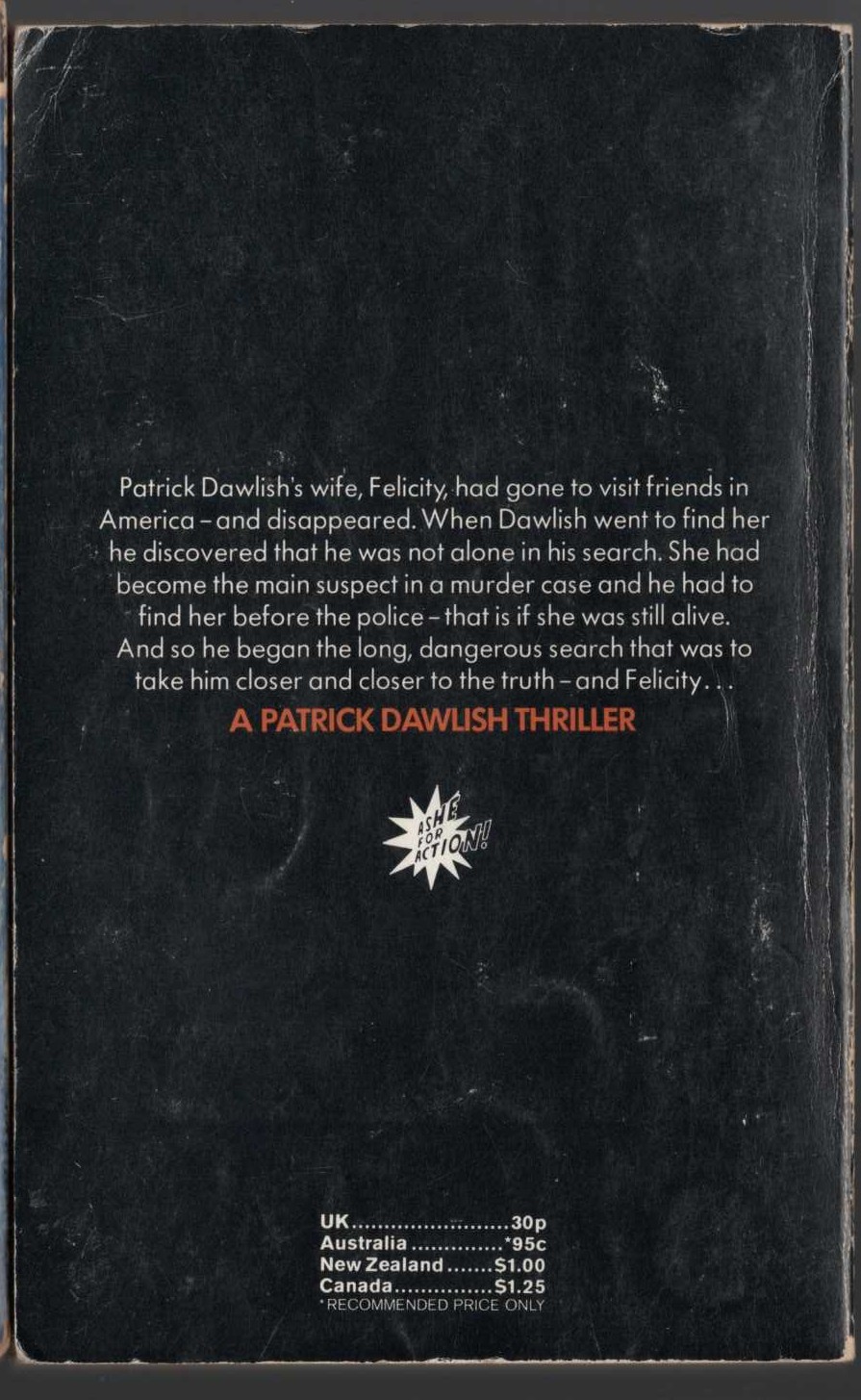 Gordon Ashe  THE LONG SEARCH magnified rear book cover image