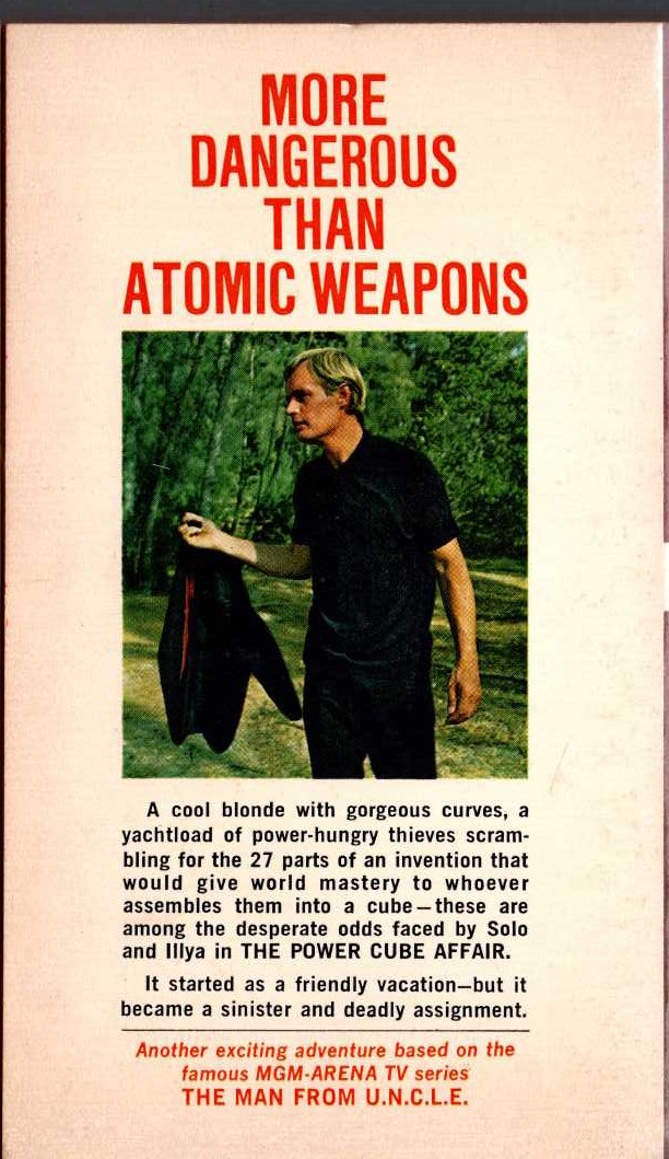 John T. Phillifent  THE MAN FROM U.N.C.L.E. (19): The Power Cube Affair magnified rear book cover image