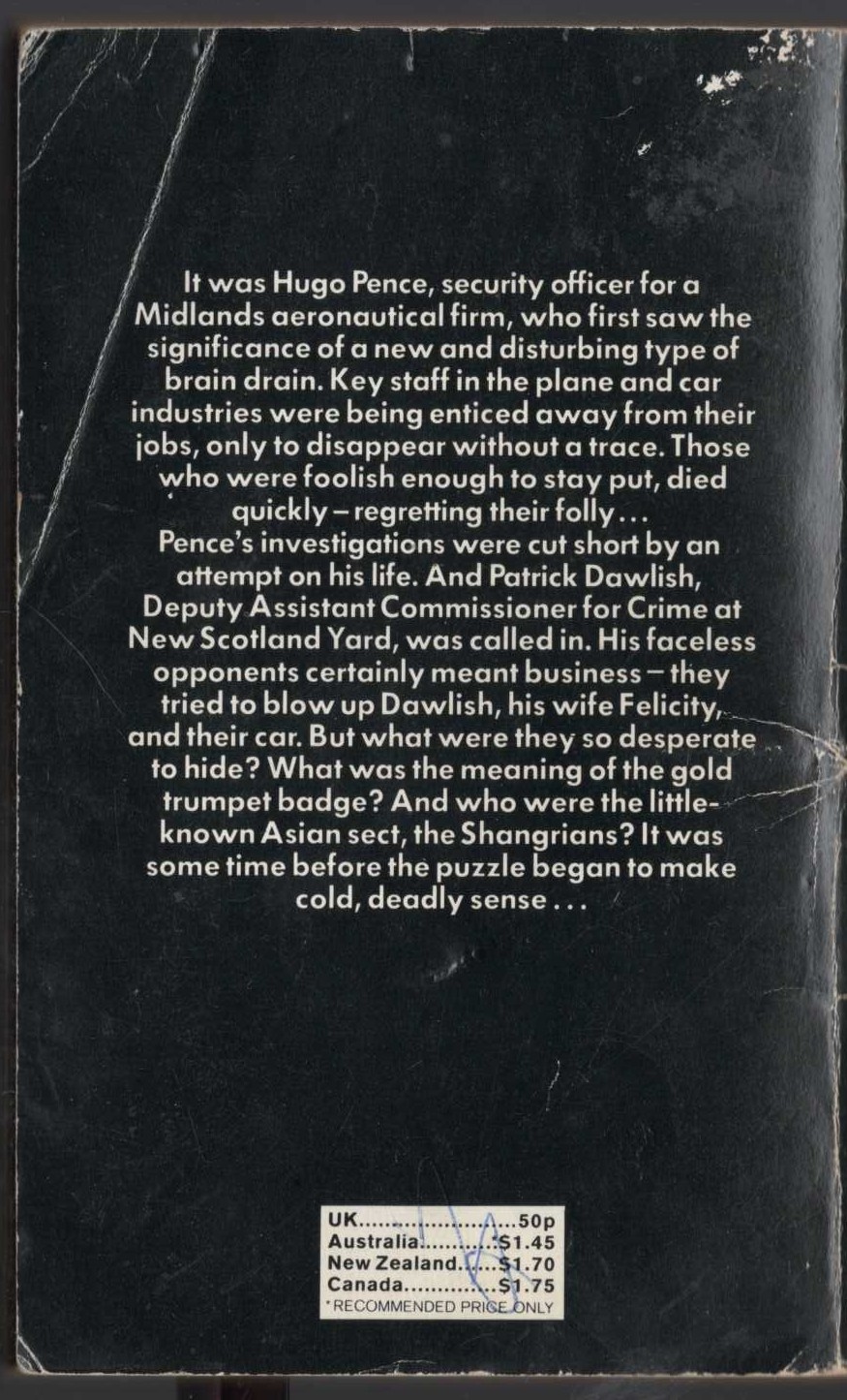 Gordon Ashe  A BLAST OF TRUMPETS magnified rear book cover image