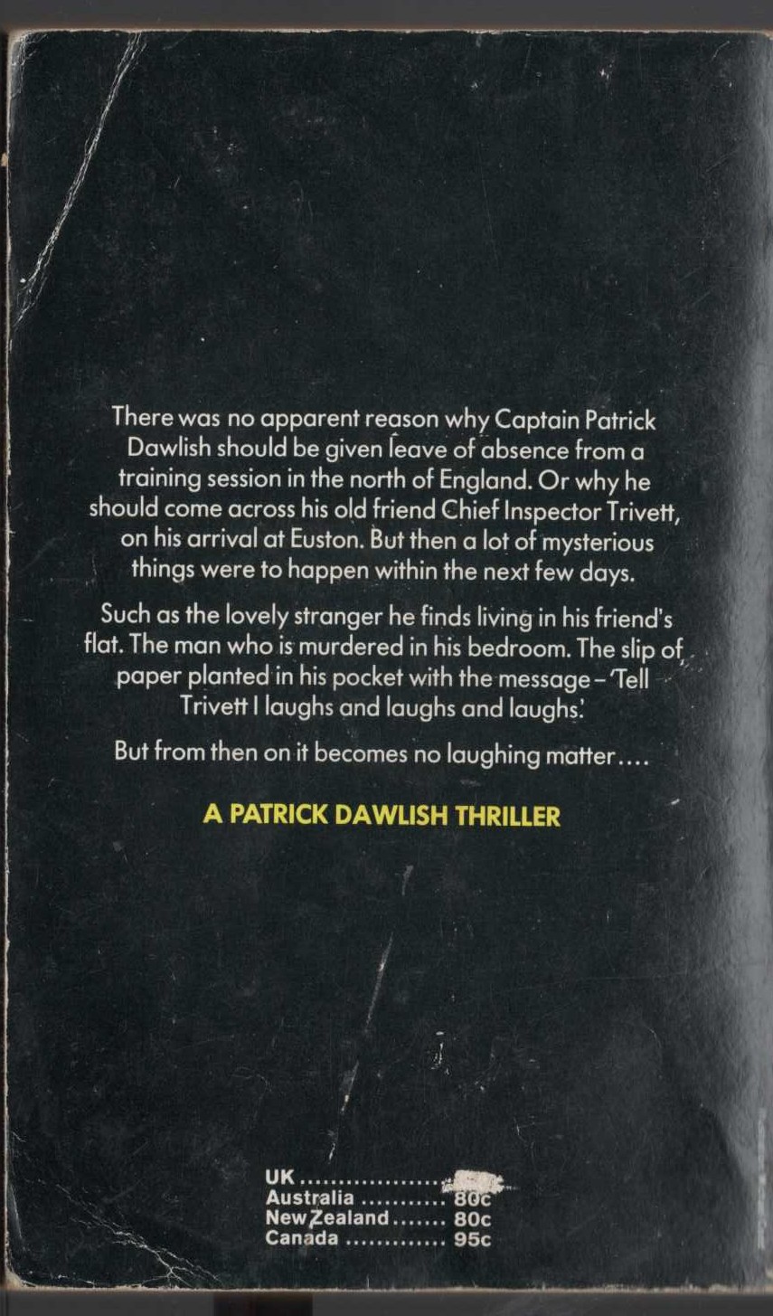 Gordon Ashe  THE SECRET MURDER magnified rear book cover image