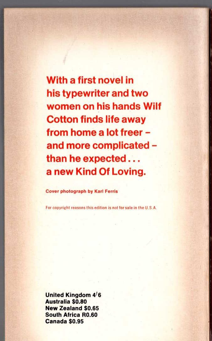 Stan Barstow  ASK ME TOMORROW magnified rear book cover image