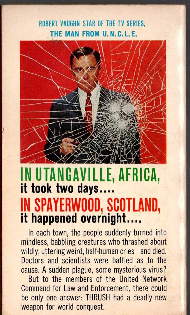 Michael Avallone  THE MAN FROM U.N.C.L.E. (No.1) magnified rear book cover image