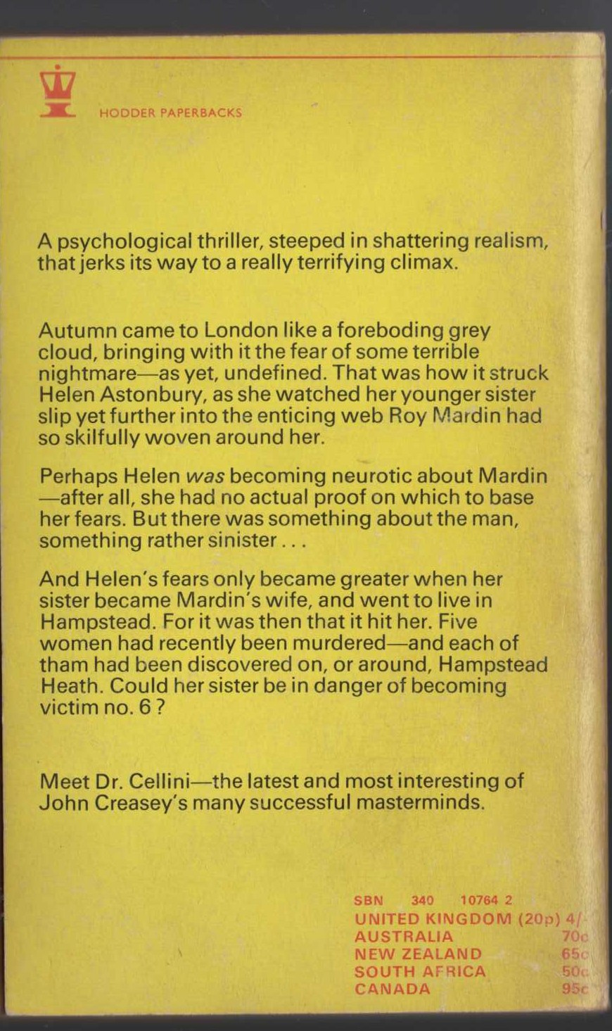 Michael Halliday  WICKED AS THE DEVIL magnified rear book cover image