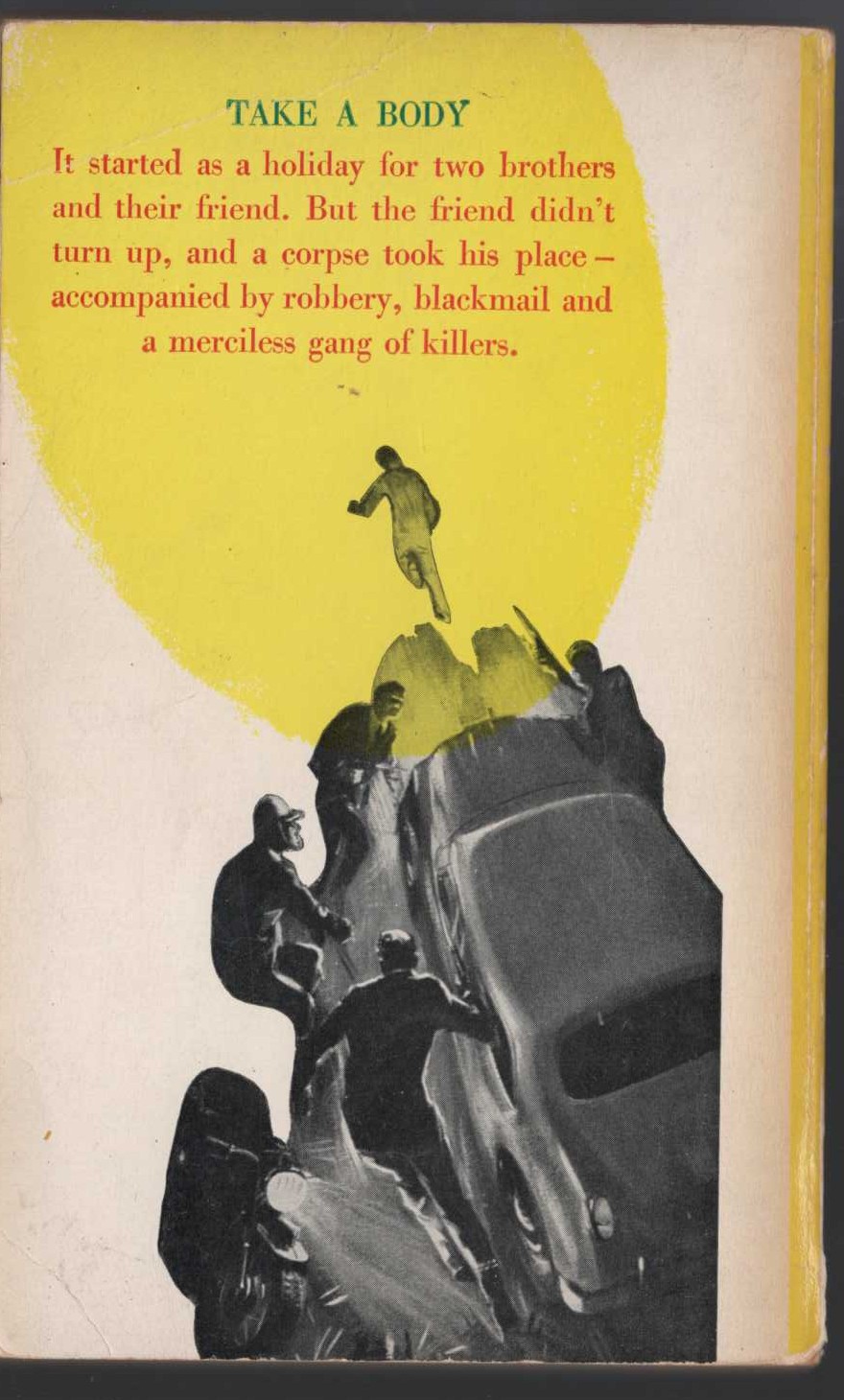 Michael Halliday  TAKE A BODY magnified rear book cover image