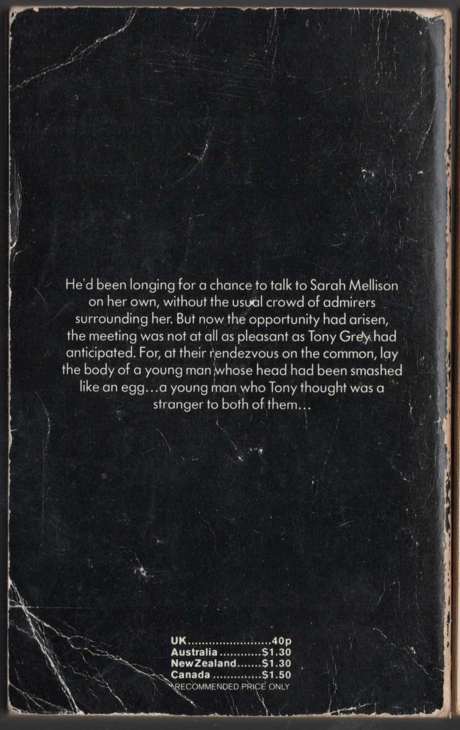 Michael Halliday  QUARREL WITH MURDER magnified rear book cover image