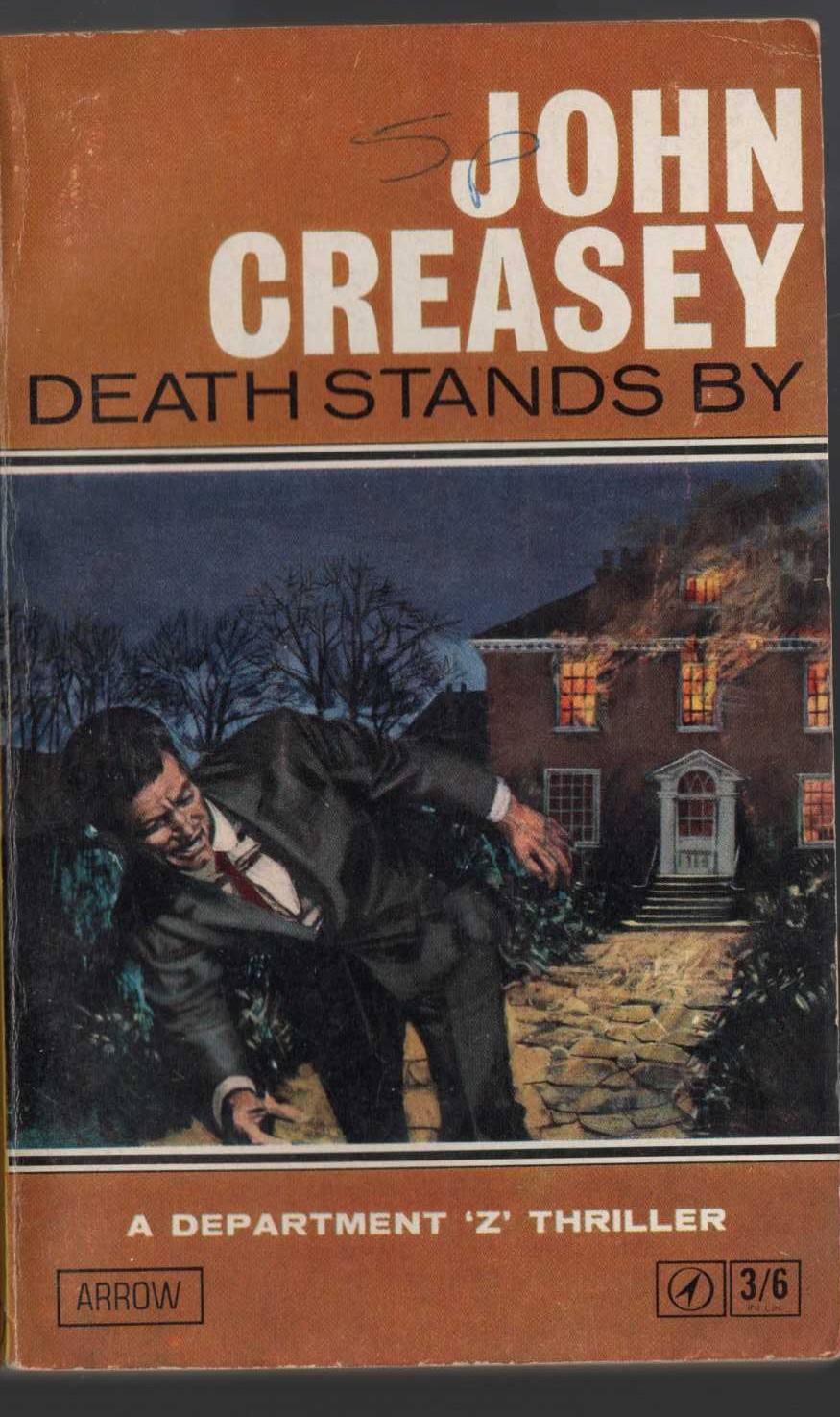 John Creasey  DEATH STANDS BY (Department 'Z') front book cover image