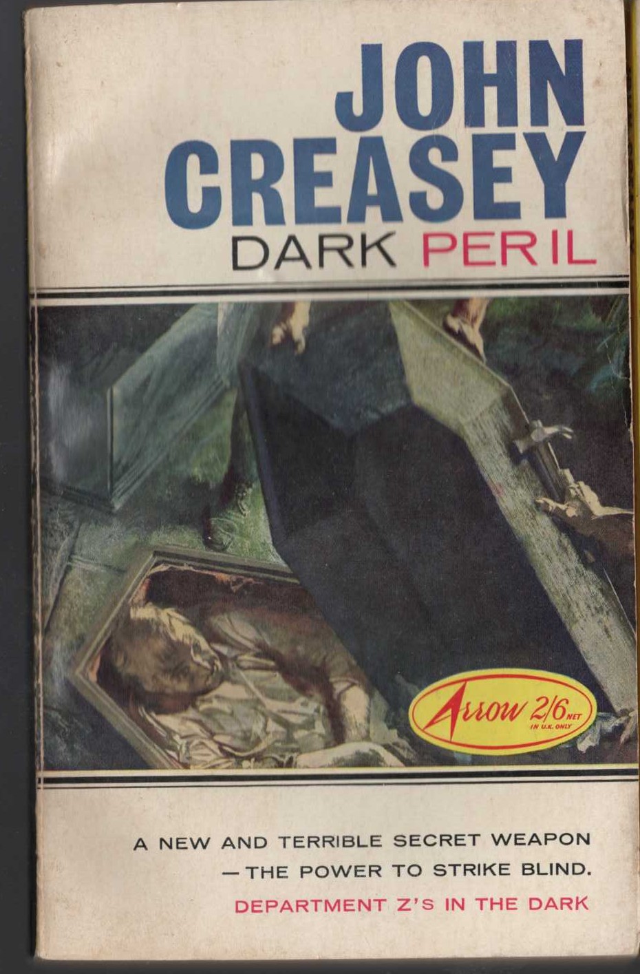 John Creasey  DARK PERIL (Department Z) front book cover image