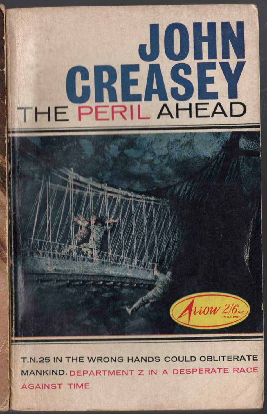 John Creasey  THE PERIL AHEAD (Department Z) front book cover image
