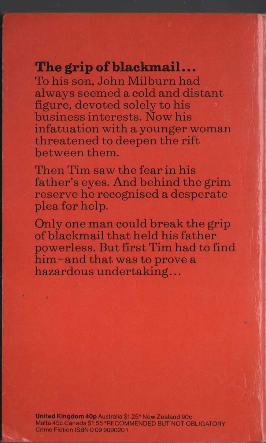 John Creasey  MURDER AHEAD magnified rear book cover image