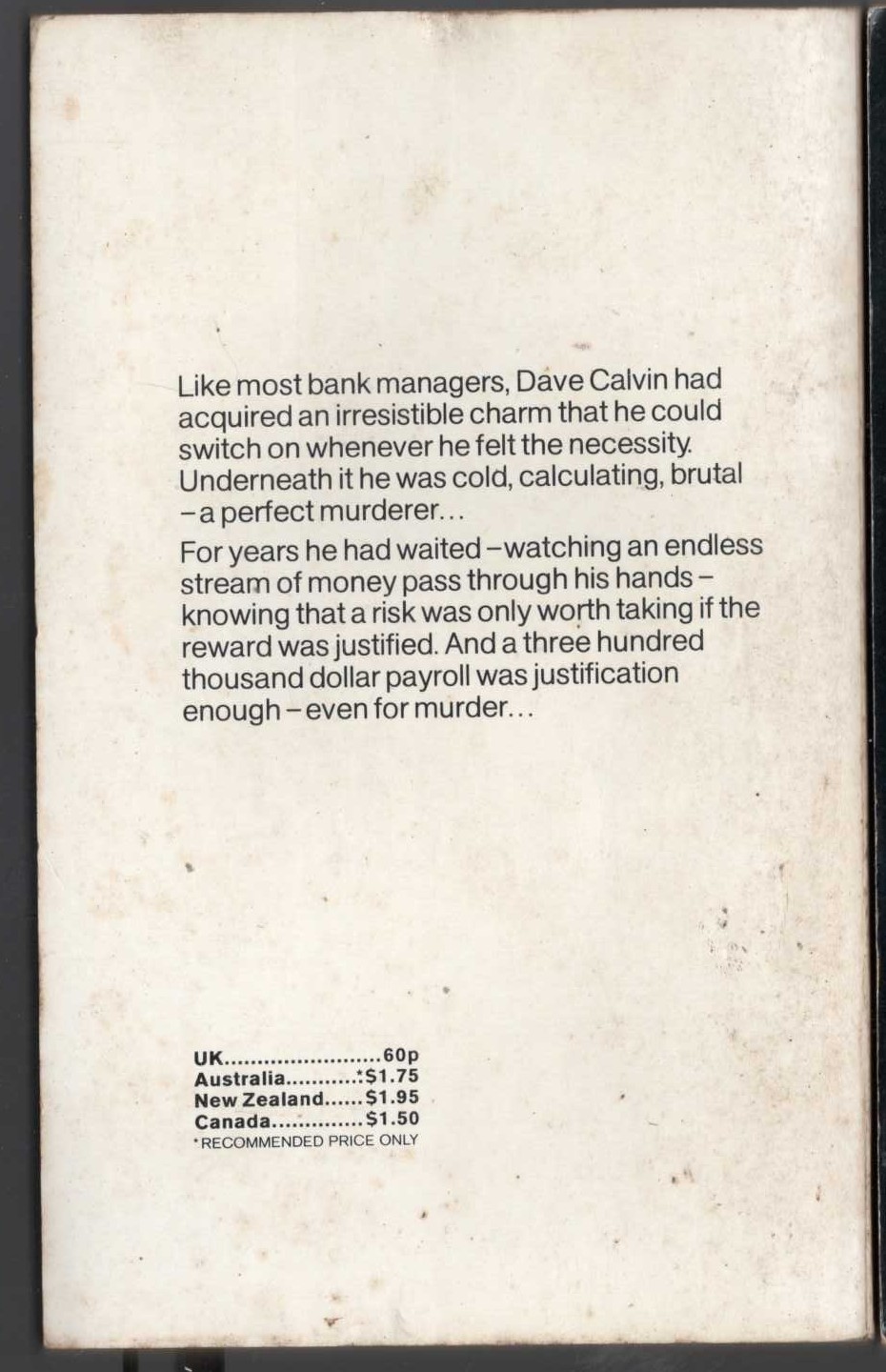 James Hadley Chase  I-WOULD RATHER STAY POOR magnified rear book cover image
