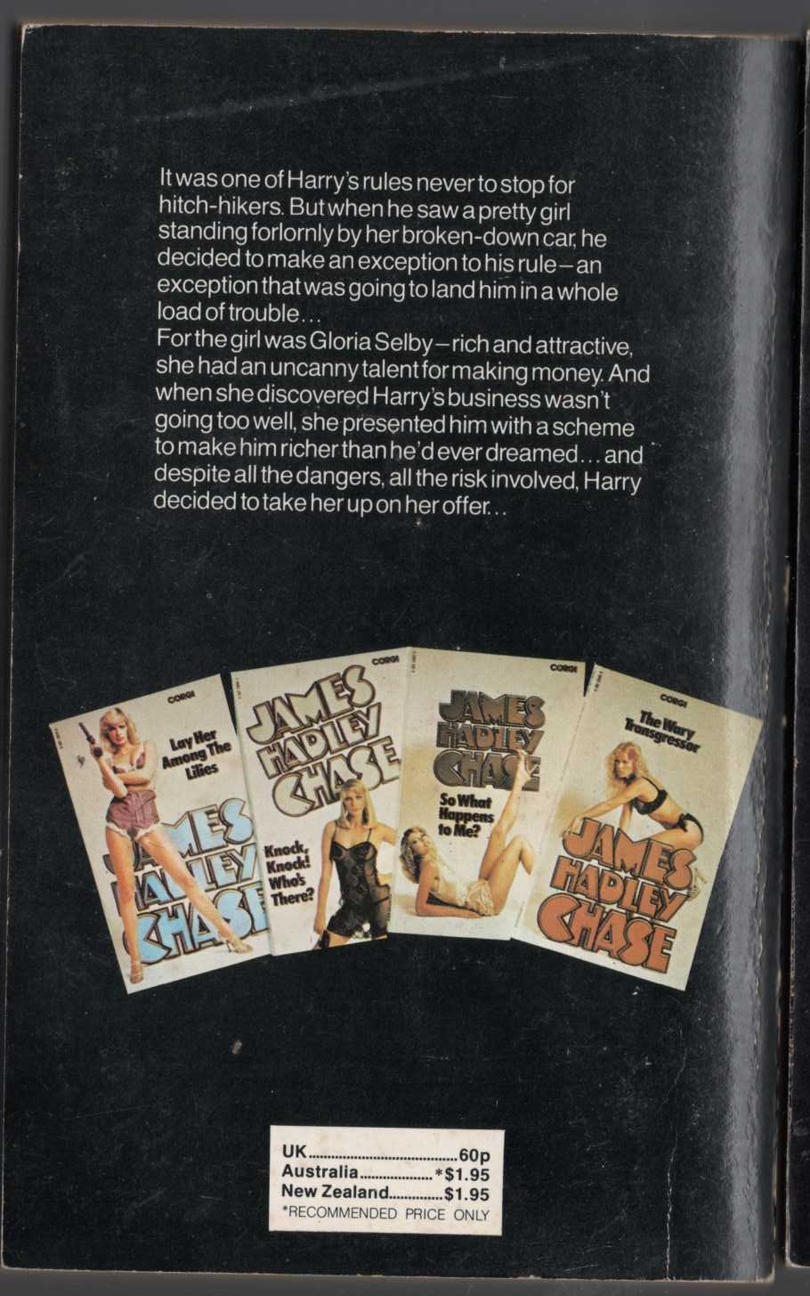 James Hadley Chase  THE THINGS MEN DO magnified rear book cover image