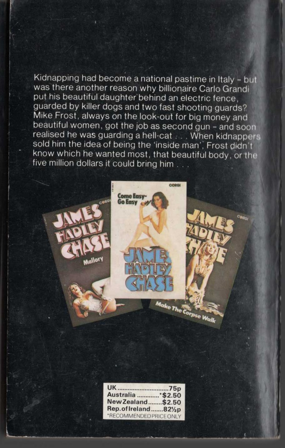 James Hadley Chase  CONSIDER YOURSELF DEAD magnified rear book cover image