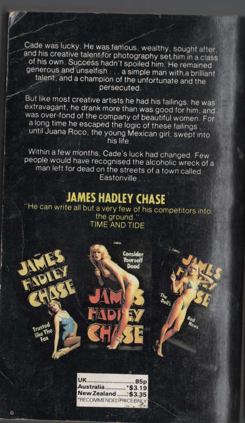 James Hadley Chase  CADE magnified rear book cover image